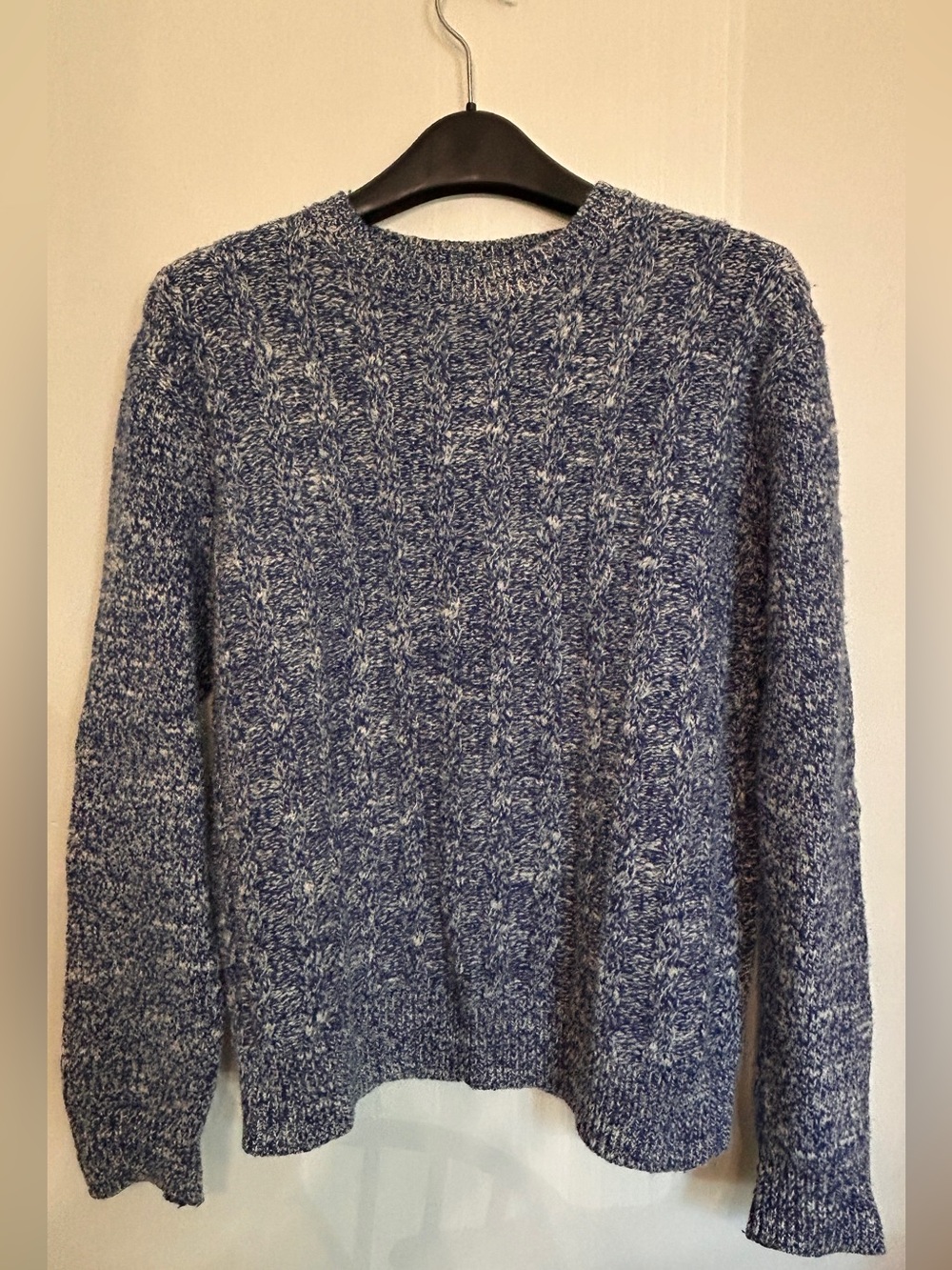 J. CREW WOOL BLEND CABLE KNIT SWEATER